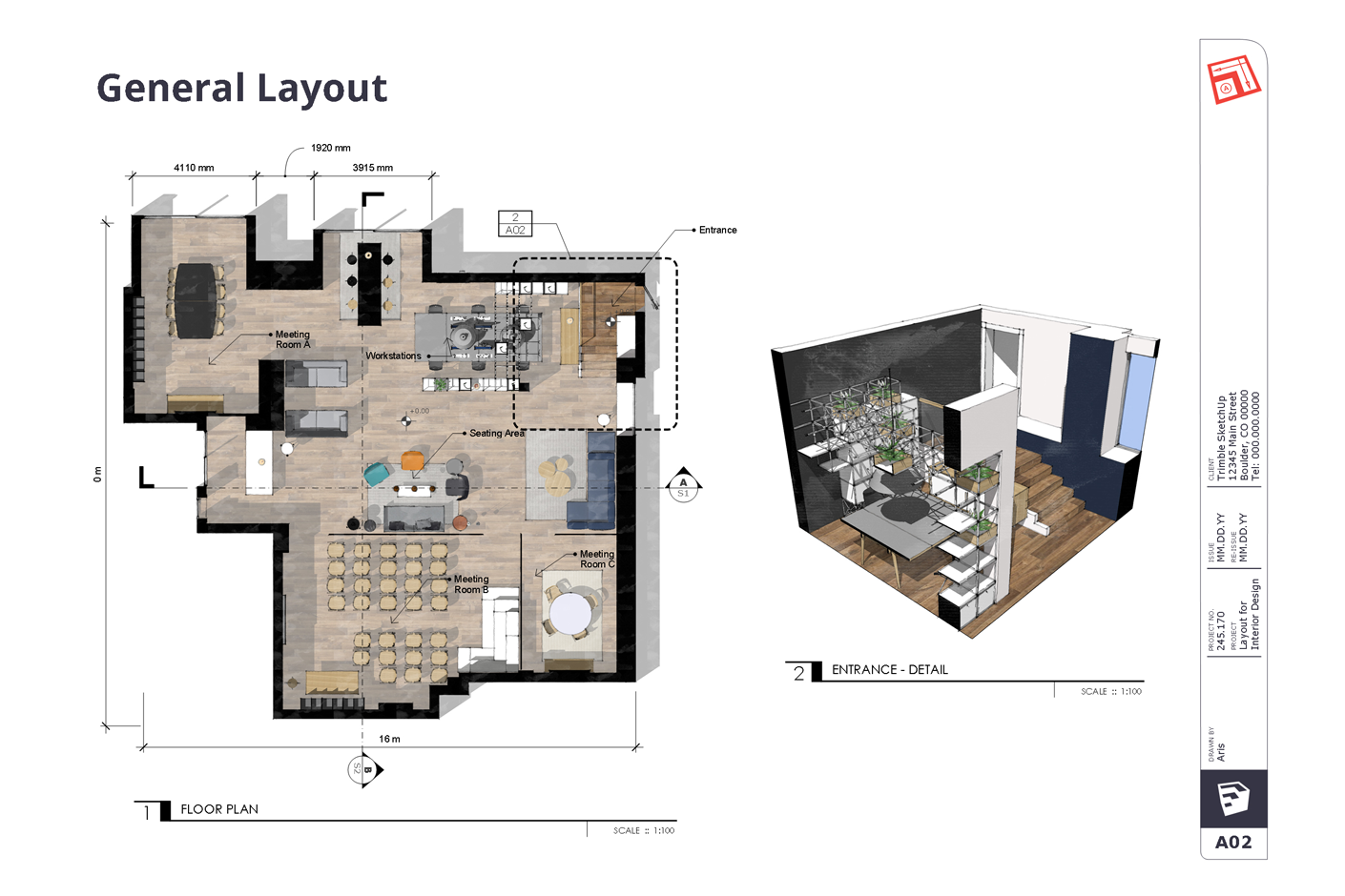 SketchUp Pro | Aranżacja wnętrz LayOut