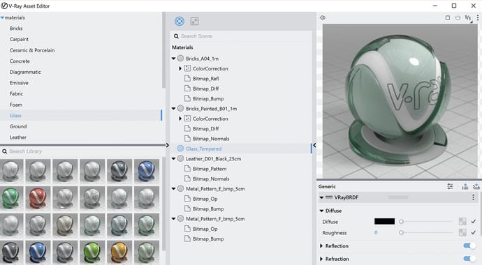 V-Ray Revit | ASSET EDITOR