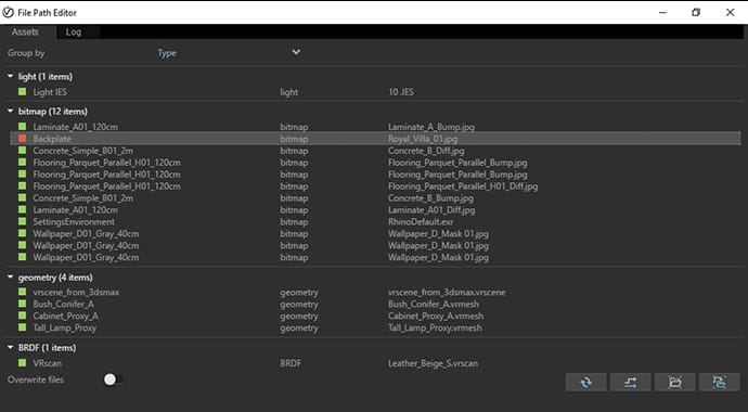 V-Ray Rhino | MENEDŻER PLIKÓW